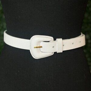 NEW White Brazilian Real Leather Belt